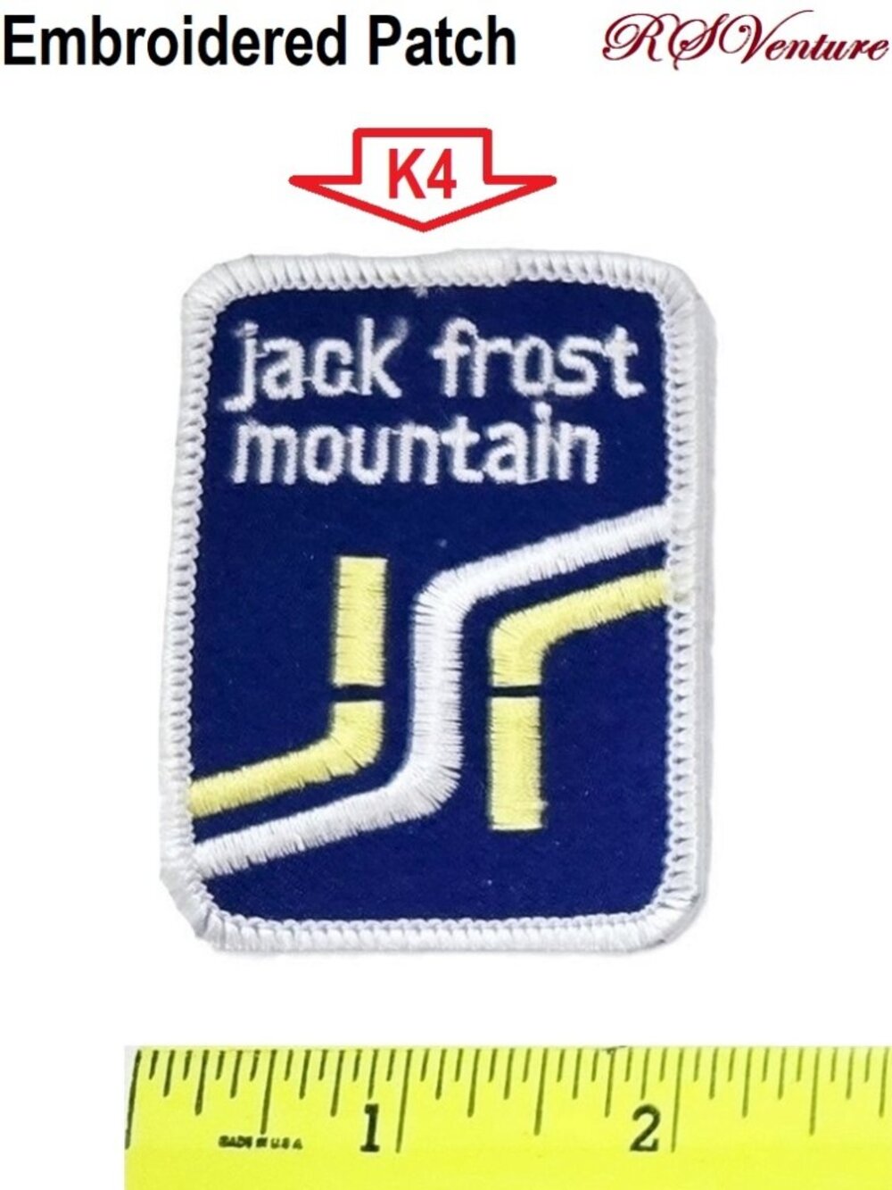 Buy 1 get 1 FREE, New Vintage Jack Frost Mtn. Ski Embroidered Patch